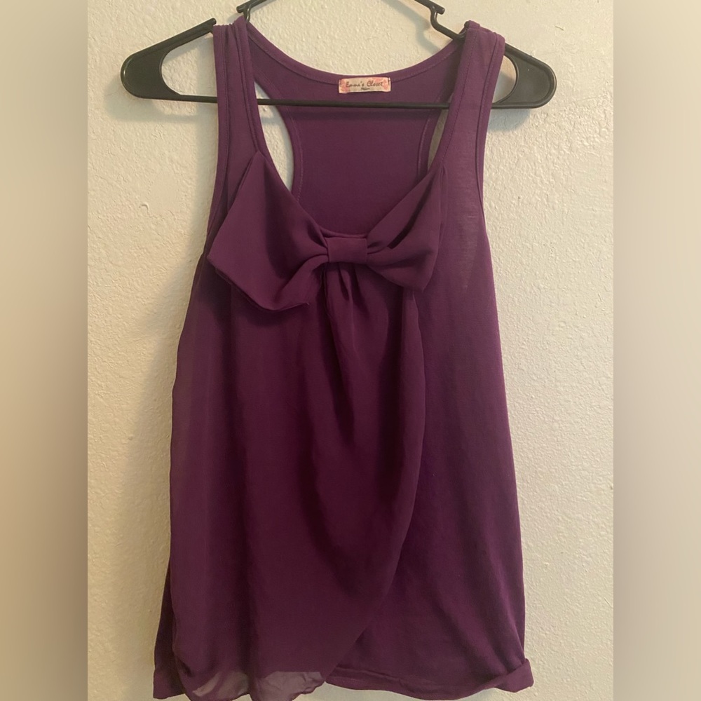 Emma’s Closet bow tank top blouse